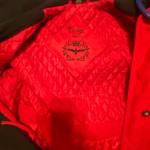 ENSIGN LONDON 3/4 Red & Black Drawstring Coat, GUC - Picture 14 of 14